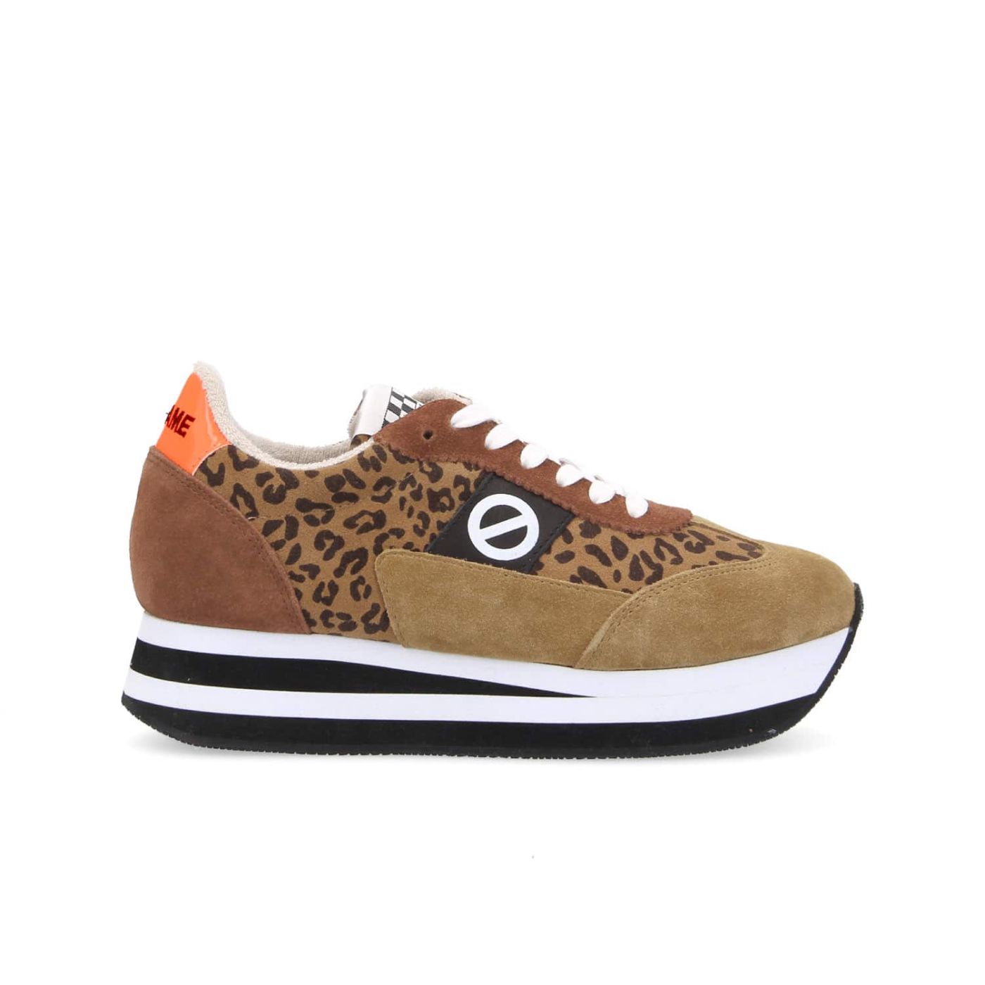 FLEX M JOGGER  -  SUEDE/SUEDE LEO   - MARRONE/LEOPARDATO